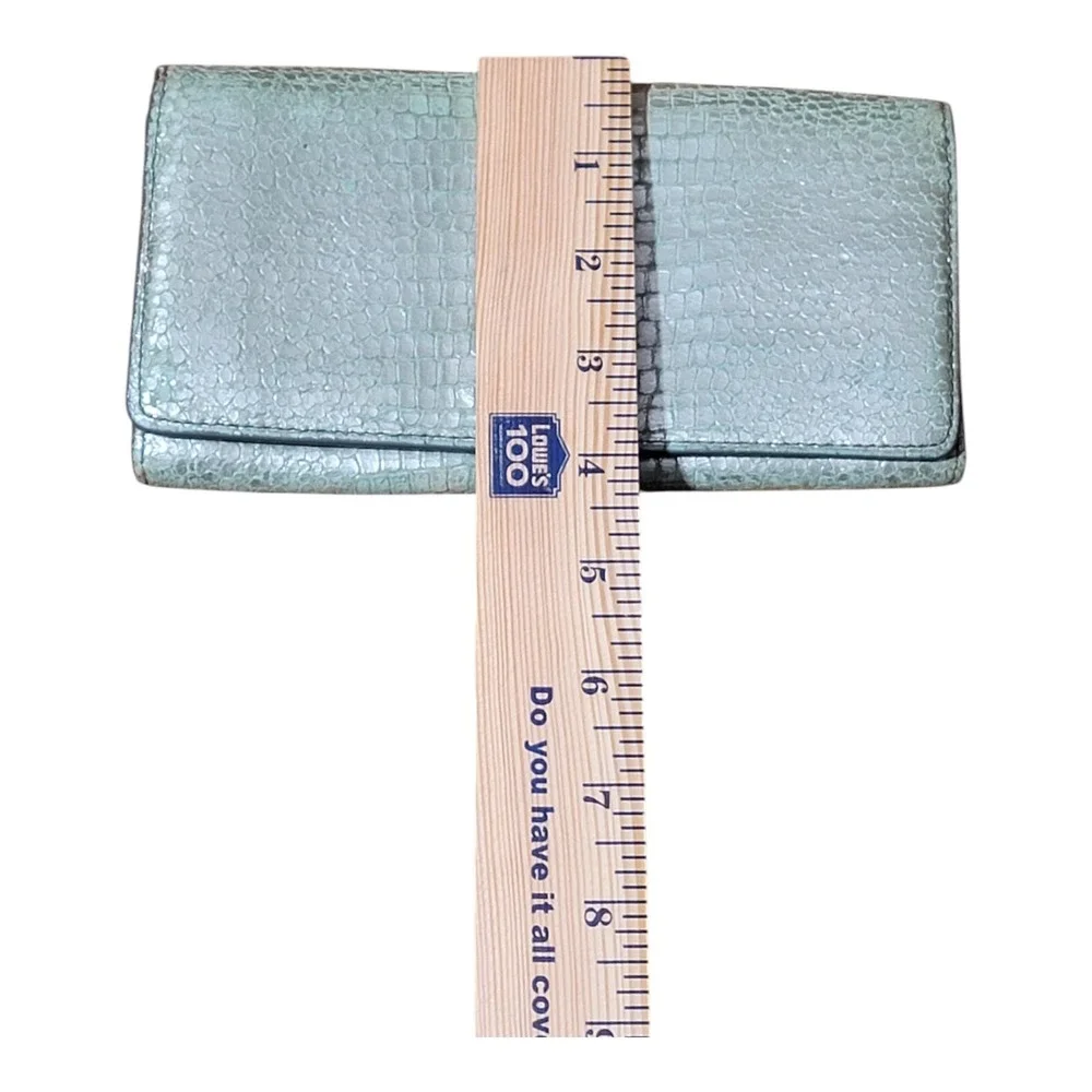 Tumi Womens‎ Wallet And Planner Green Vintage Crocodile Skin